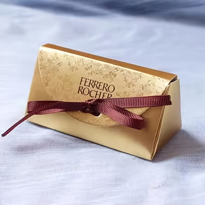 

100pcs Premium Chocolate Boxes With Ribbons - Weddings, Birthdays, Anniversaries & More - Elegant Party Favor Candy Containers, Chocolate Gift Box