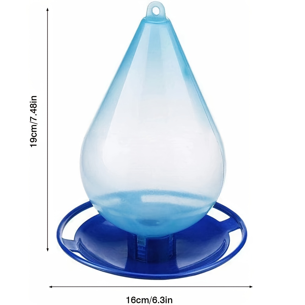 Image of 1pc Hanging Bird Water Feeder - Easy-to-clean, Transparent With Perch For Attracting , Perfect For Outdoor Garden Or Patio Use, Durable Plastic