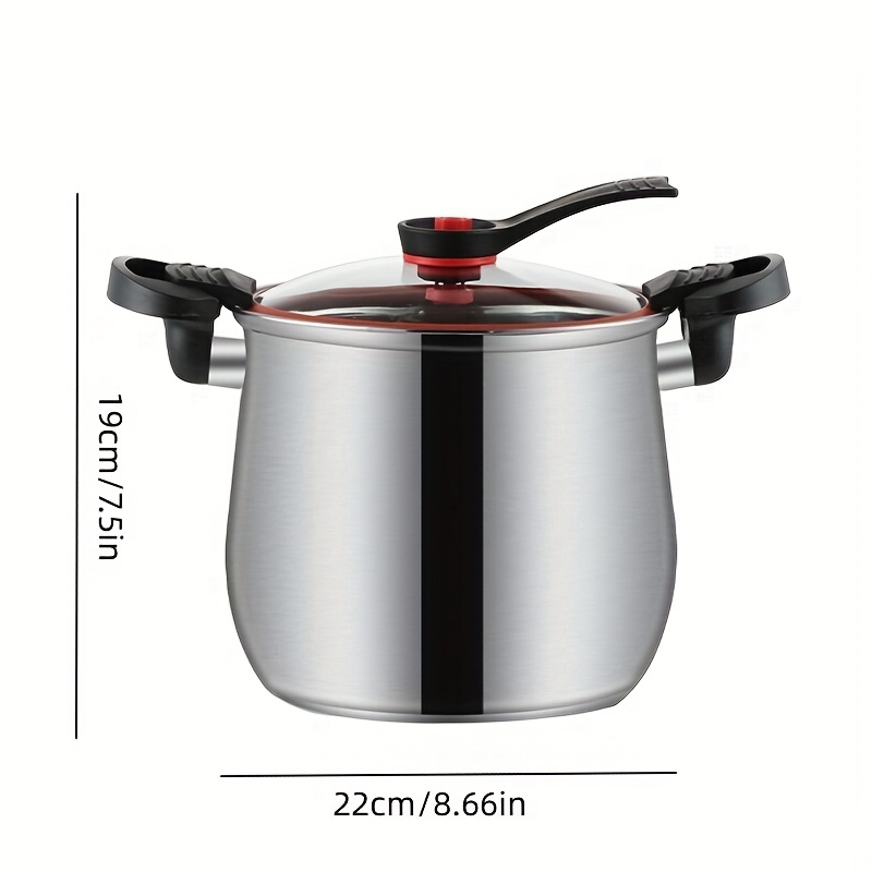 stainless steel quick cooker food grade stainless steel household sealed steamer non stick soup stew pot multi functional large capacity slow cooker and quick cooker suitable for induction cookers and gas stoves Product details 4
