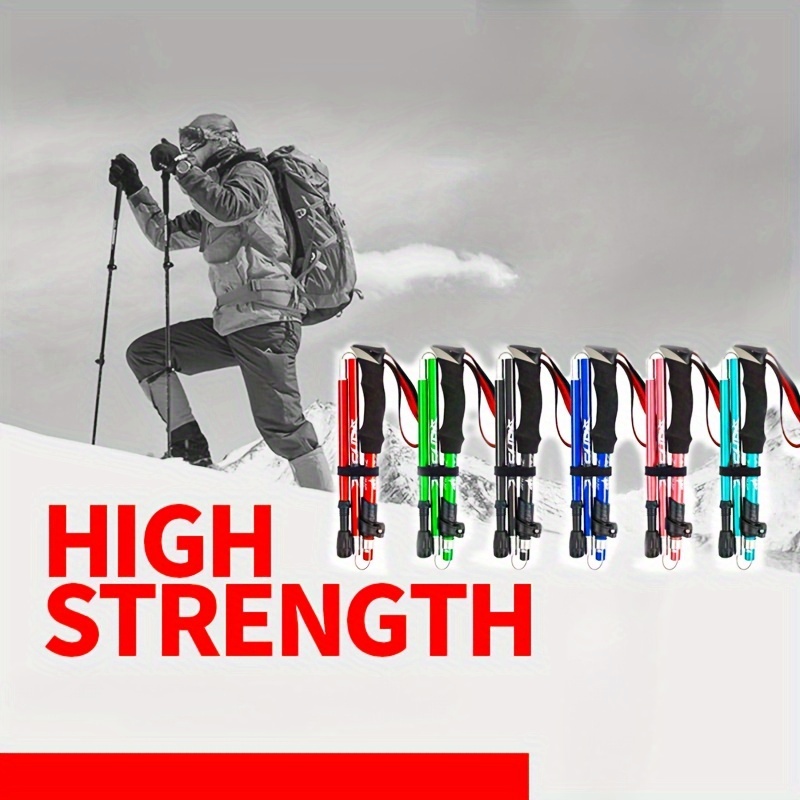 High-strength Aluminum Alloy Curved Handle Trekking Pole Trekking Cane