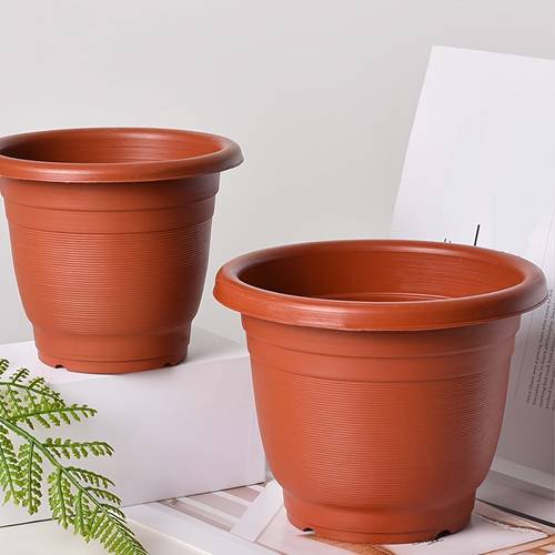 5pcs round plastic flower pot garden planter for indoor and outdoor seedlings gardening gift home decor
