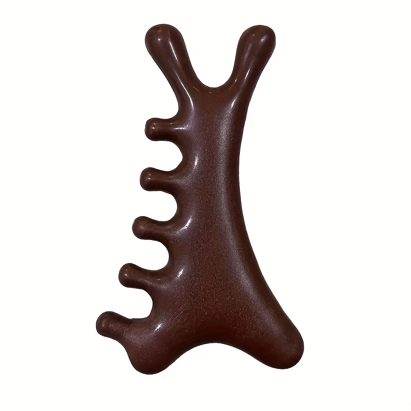 1pc Peine Masajeador Manual 4 en 1 - Masajeador de Cuero Cabelludo sin Batería y Rodillo Facial, Cepillo de Dientes Anchos para el Cuidado de la Caída del Cabello, Levantamiento Facial, Relajación de Cuello y Rostro, Plástico Duradero (No /) - Promueve la Circulación Sanguínea