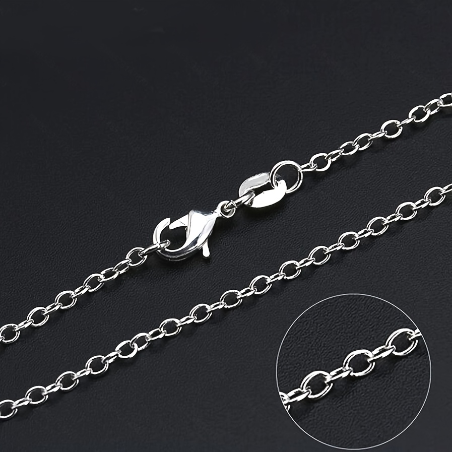 1pc 40.64-60.96 Cm Thin Chain Silvery Color Jewelry Pendant With Chain Cross Thin Chain Necklace For Jewelry Making Additions Necklace Handmade Materials