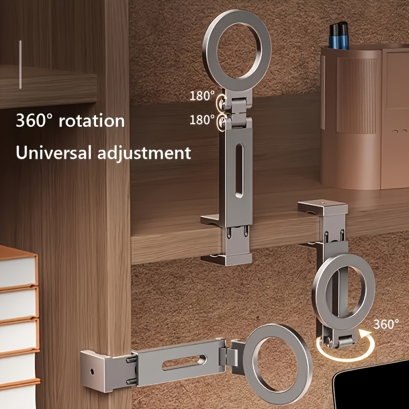 

1pc Aluminum Alloy Portable , Foldable & Extendable, 360° , Universal Mini Holder For Luggage & Desk, Waterproof