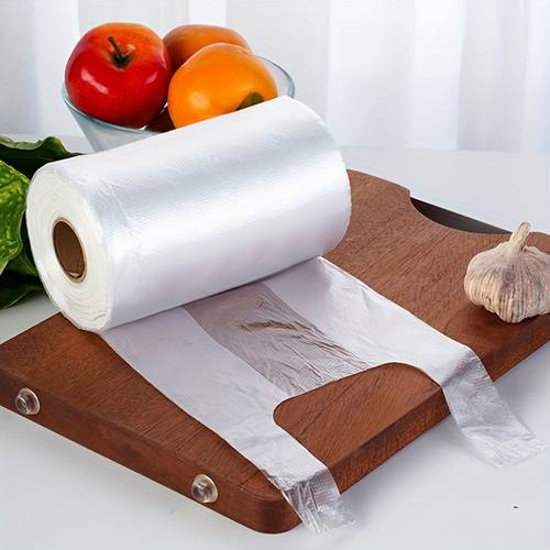 100 heavy duty tear resistant and leak proof food storage bags plastic packaging durable reusable suitable for store supermarket camping food carry office ideal for fruits vegetables snacks hand wash only