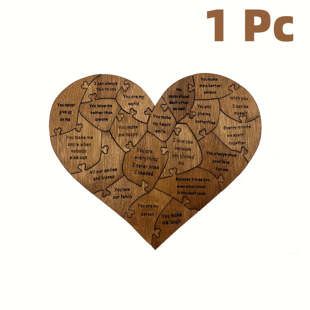 Wooden Heart-shaped Puzzle
