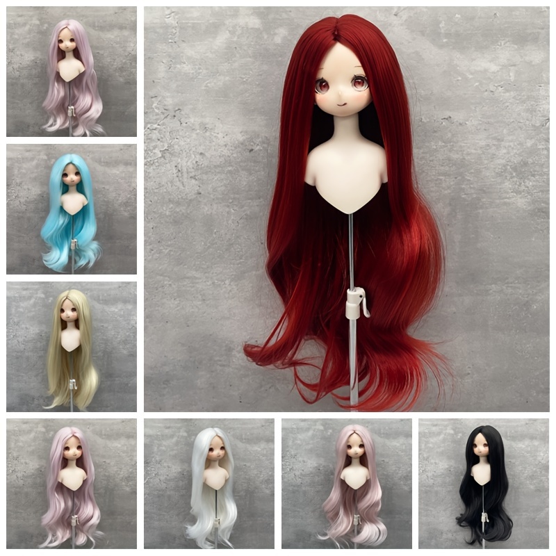 1  3 1   bjd wig soft fiber long body wave curly doll wig for girl doll accessories