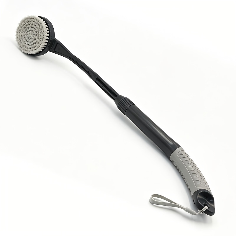 TEMU Long-handled Back Scrubber, Ergonomic Curved Shower Body Brush, Suitable For Back, Shoulders, And Legs, Soft Bristle Exfoliating Bath Brush,