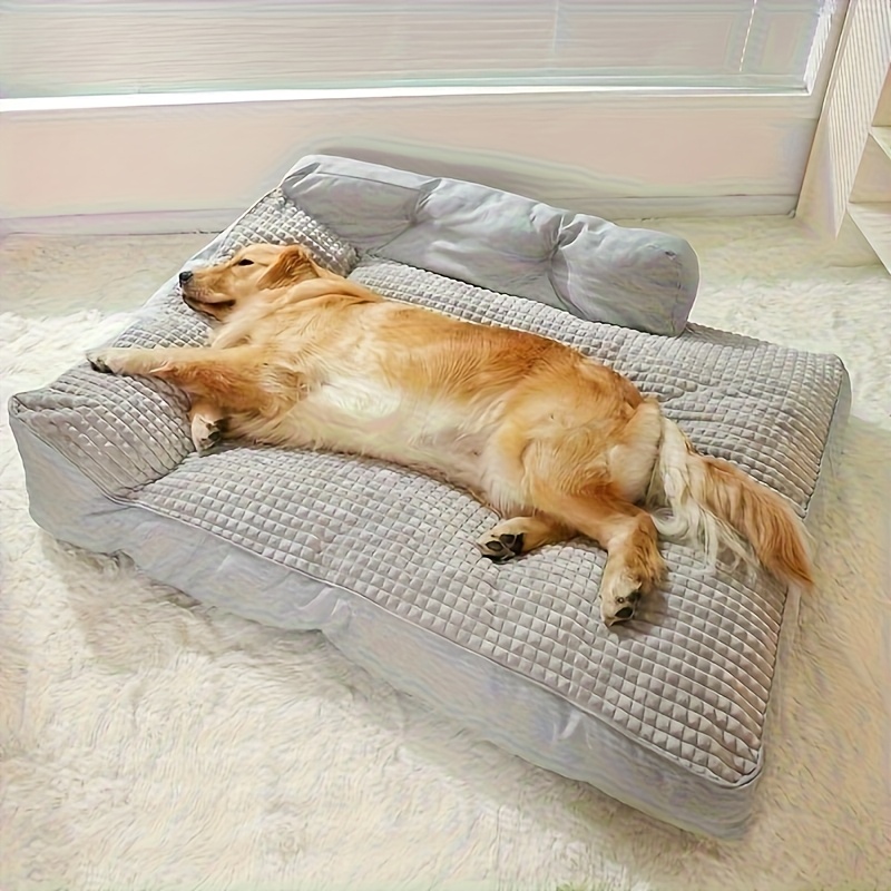 suitable for 24 dog breeds extra large dog bed universal support for medium and large dogs luxury pet sofa with removable washable bottom high density soft filling suitable for dogs from 15 to 110 23 lbs   use Product details 0