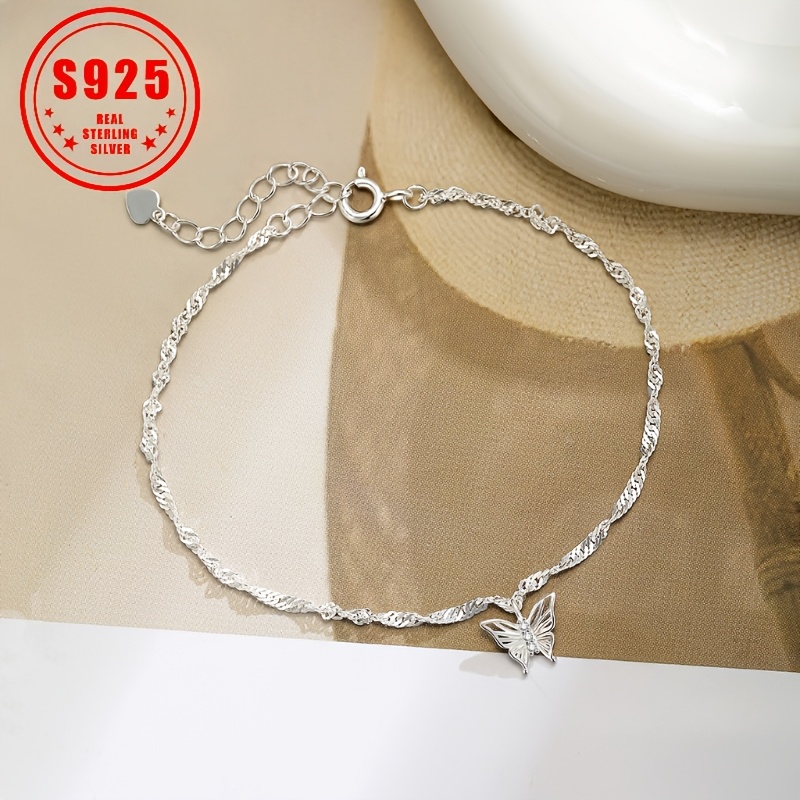 

Elegant 925 Sterling Silver Bracelet For Men And Women, Stylish And , Ideal For Wear Or .1g/0.04oz