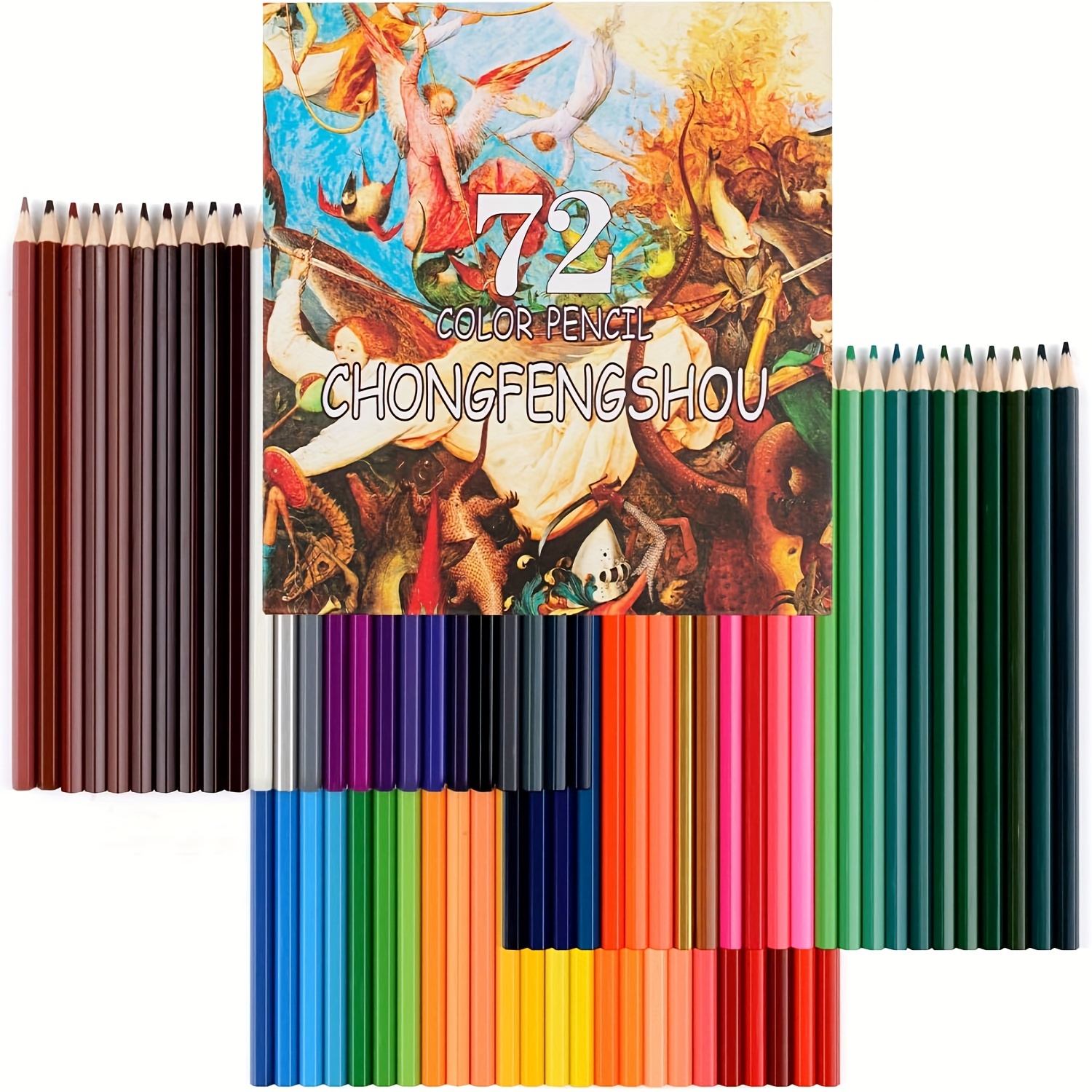 Image of Colored Pencils Oil Pencils Coloring Pencils Drawing Pencils Soft Cores Colored Pencils For Adult Coloring Books (72) - For Professional Artistic Use