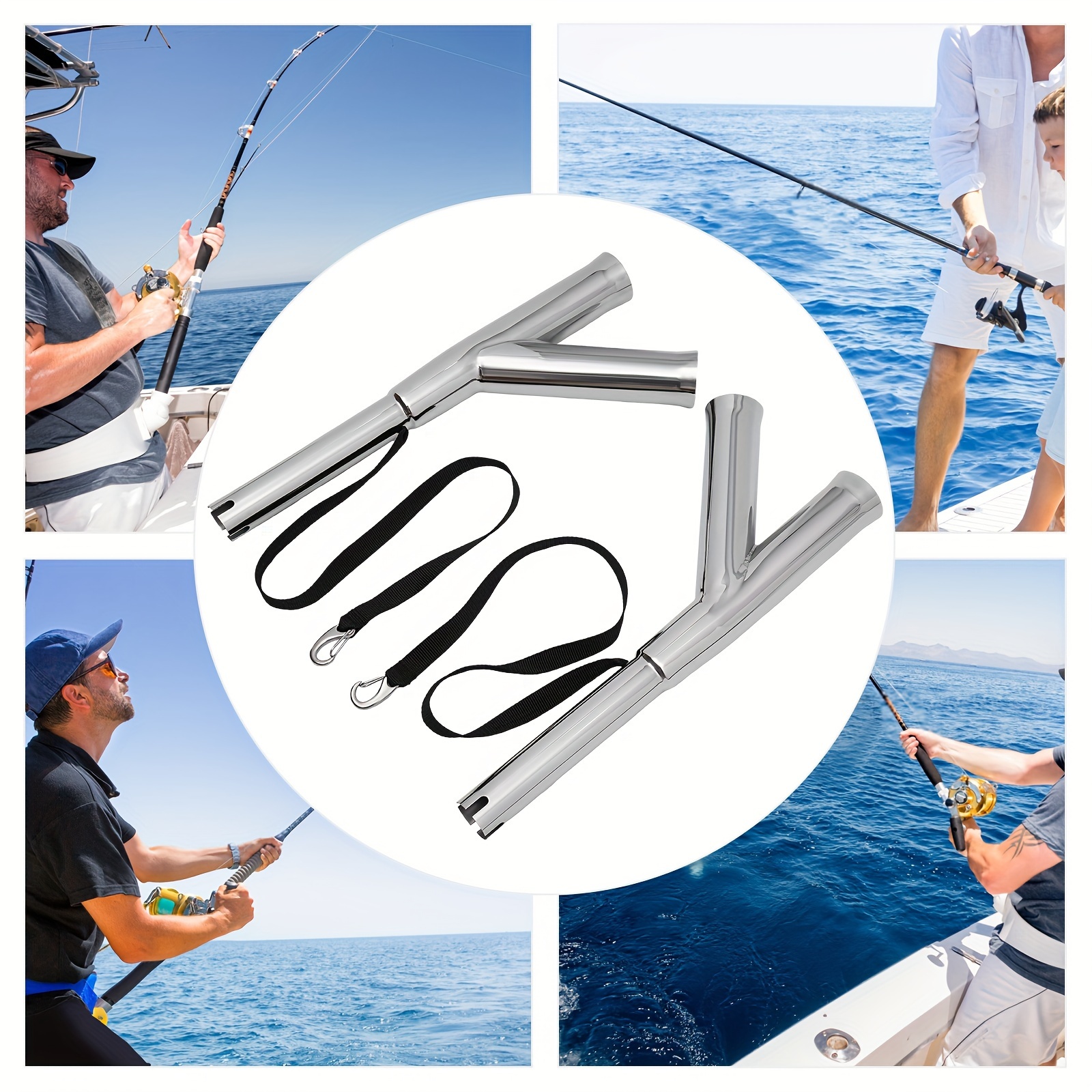Stainless Steel Fishing Rod Holder Marine Boat Fishing Pole - Temu