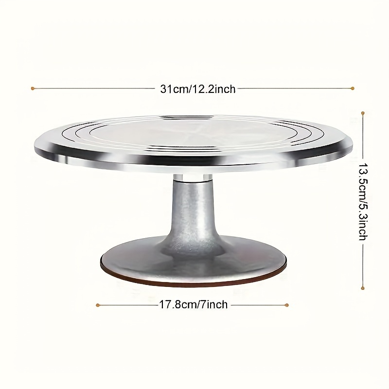 Aluminum Alloy Cake Stand Smooth Rotating Cake Turntable Non - Temu 