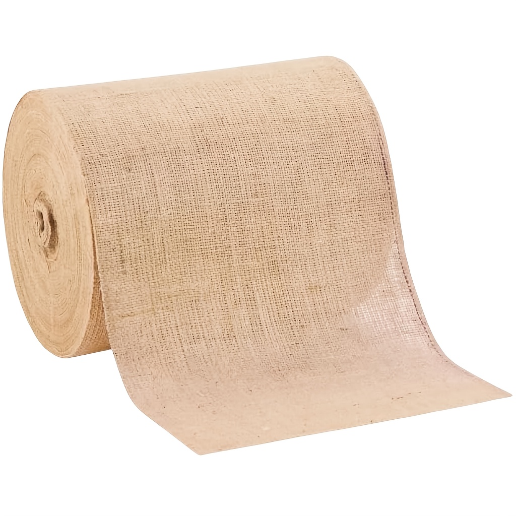 40m Long 20/25cm Wide Natural Jute Fabric Ribbon - Hessian Lace Gift Wrapping Christmas Vintage Wedding Tablecloth, Beige Burlap Roll for Plant Tree Frost Protection. DIY Craft, Christmas Dining Tablecloth & Chair Covers, Wedding Decorations, Rustic Jute Weave. High-Quality Material for Home Decor and Party Supplies.   Gift Wrapping, Weddings, and Party Decoration Burlap Ribbons
