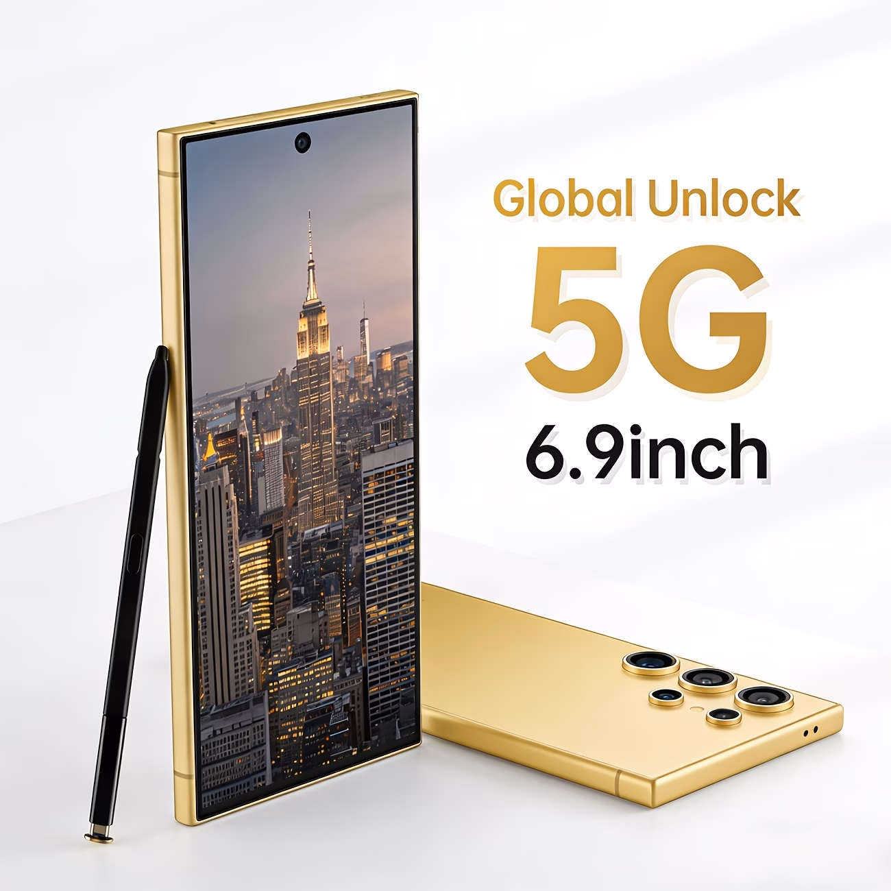 x25 ultra smartphone featuring a 6 9 inch hd sim card slots unlocked 5 support 4gb 64gb original stylus included plus a charging cable and phone case its Product details 7