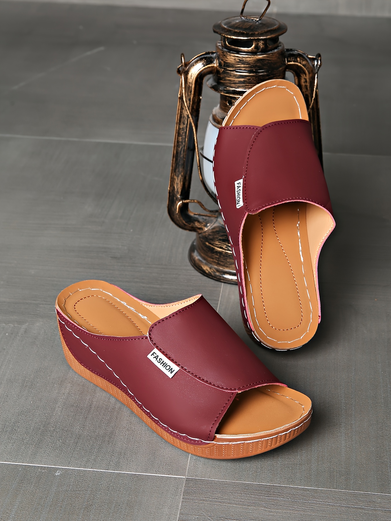   womens light blue slide sandals comfortable arch support breathable open toe design with soft rubber sole casual   heel slip on shoes for casual attire   cover upper Product details 9