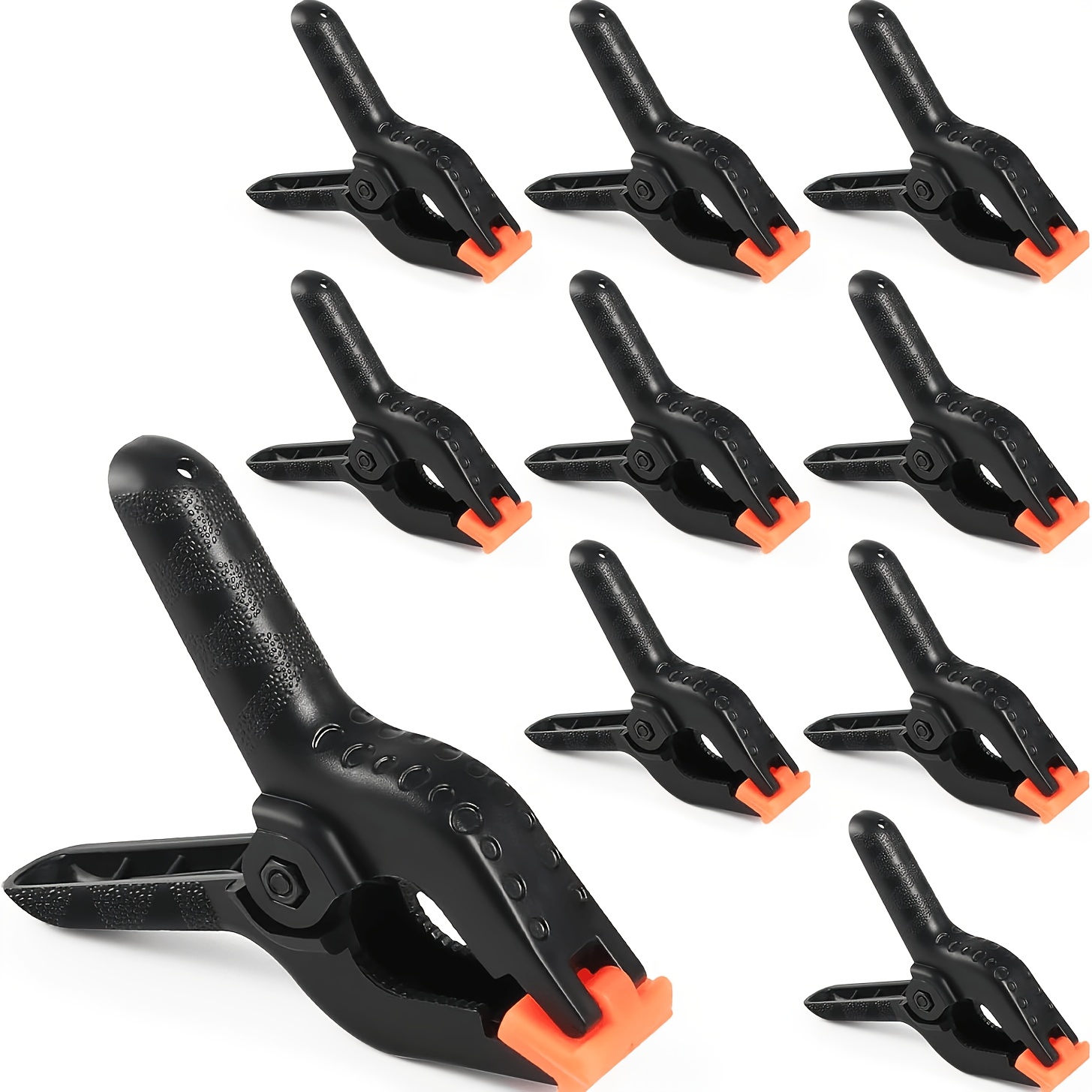 TEMU Tool 10pcs Clips de ressort en plastique de 3 pouces pour menuiserie, artisanat, support de fond photographique, ensemble de fixations lourdes