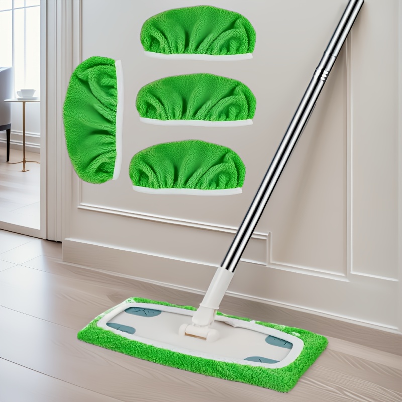 Mop With 4 Replacement Pads, Super Absorbent, Washable And Reusable, Easy To Clean, Suitable For Dry And - Essential Cleaning Tool