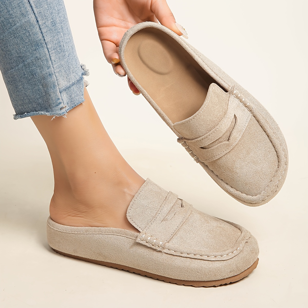 Image of Women's Mules: New Fashionable, Versatile, Casual, Soft-soled, Comfortable, Non-fatiguing,, Plus Size Women's Shoes, Women Shoes