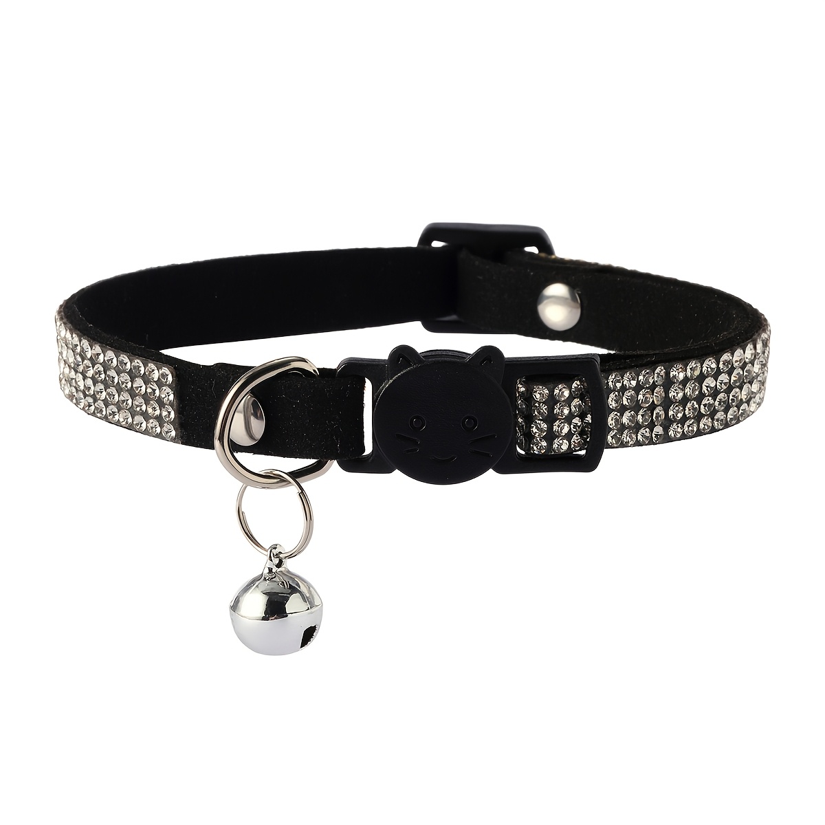 TEMU Detachable Rhinestone Cat Collar , Necklace With Safety Buckle, Suitable For Girls Boys Kittens Pets Puppies, Cute Soft Pet Daily Supplies