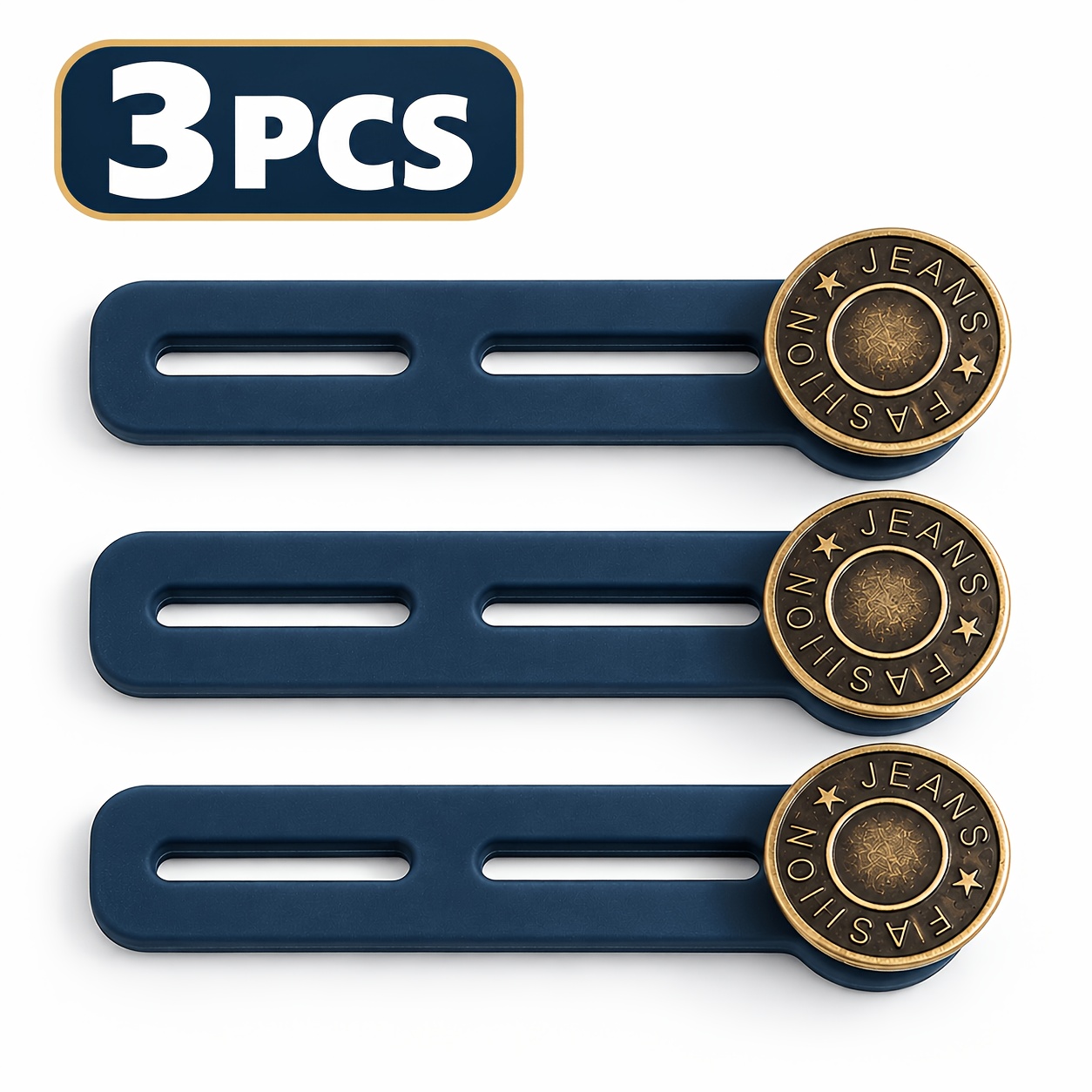 TEMU Jeans Button Extender, Adjustable Waistband Extender, Suitable For Jeans, Trousers, Shirt Collars, Women's Jeans, Skirt Waist Buttons, And