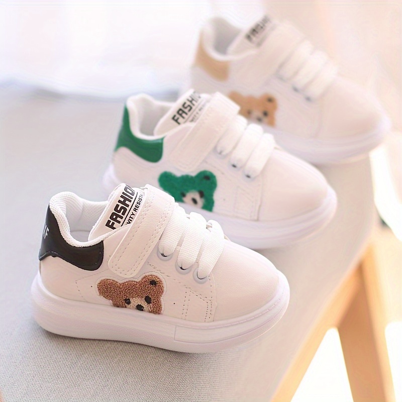 

Casual Cute Cartoon Bear Low Top Sneakers For Girls, Comfortable Wear-resistant Sneakers For All Seasons