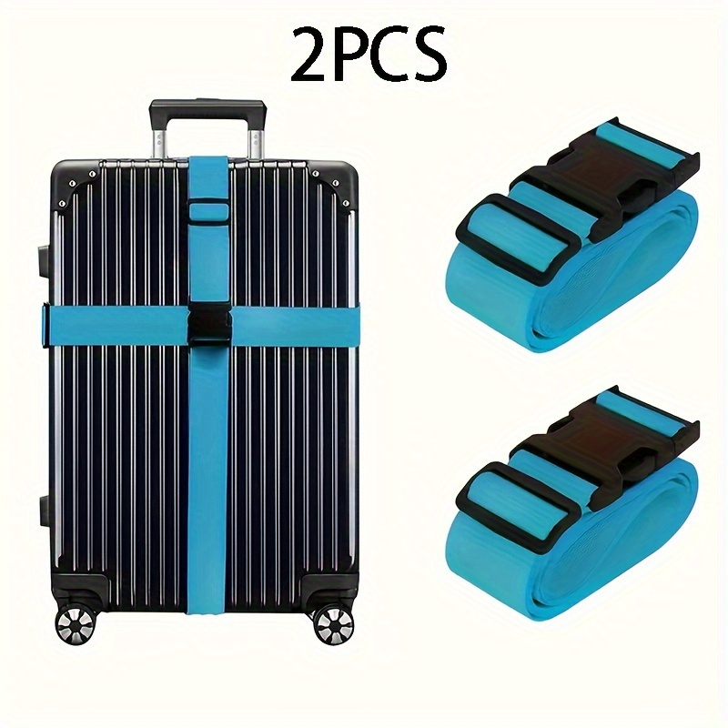 TEMU 2/4-pack Luggage Strap, Luggage Luggage Strap, Adjustable Luggage Strap, Luggage Strap, Luggage Belt, Luggage Bag Strap. Anti Theft, Hand