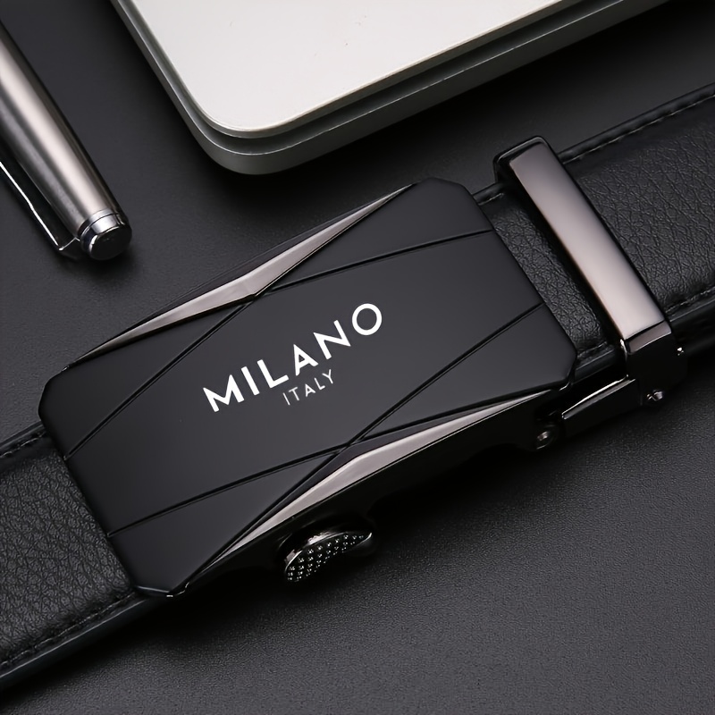 Ckiruv Men's Style Automatic Belt, Alloy , Pu Material, Black , With Its Own Sense Of Fashion, Slim Shows Neatness, To , Daily Shopping