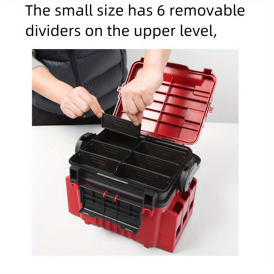 Rolling Tackle Box With Removable Tackle Trays