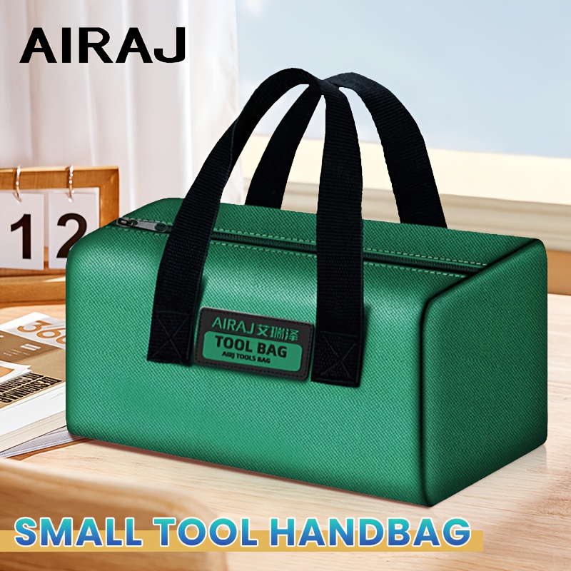 

1pc Airaj Heavy-duty 1680d Oxford Tool Bag, Waterproof Zipper Pouch, Multi-functional Utility Storage Organizer, No Required, Green