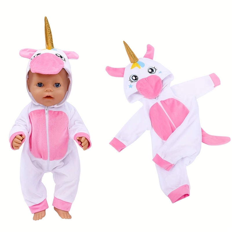 tuta unicorno rosa e bambole 17 18 pollici si adatta Temu Italy