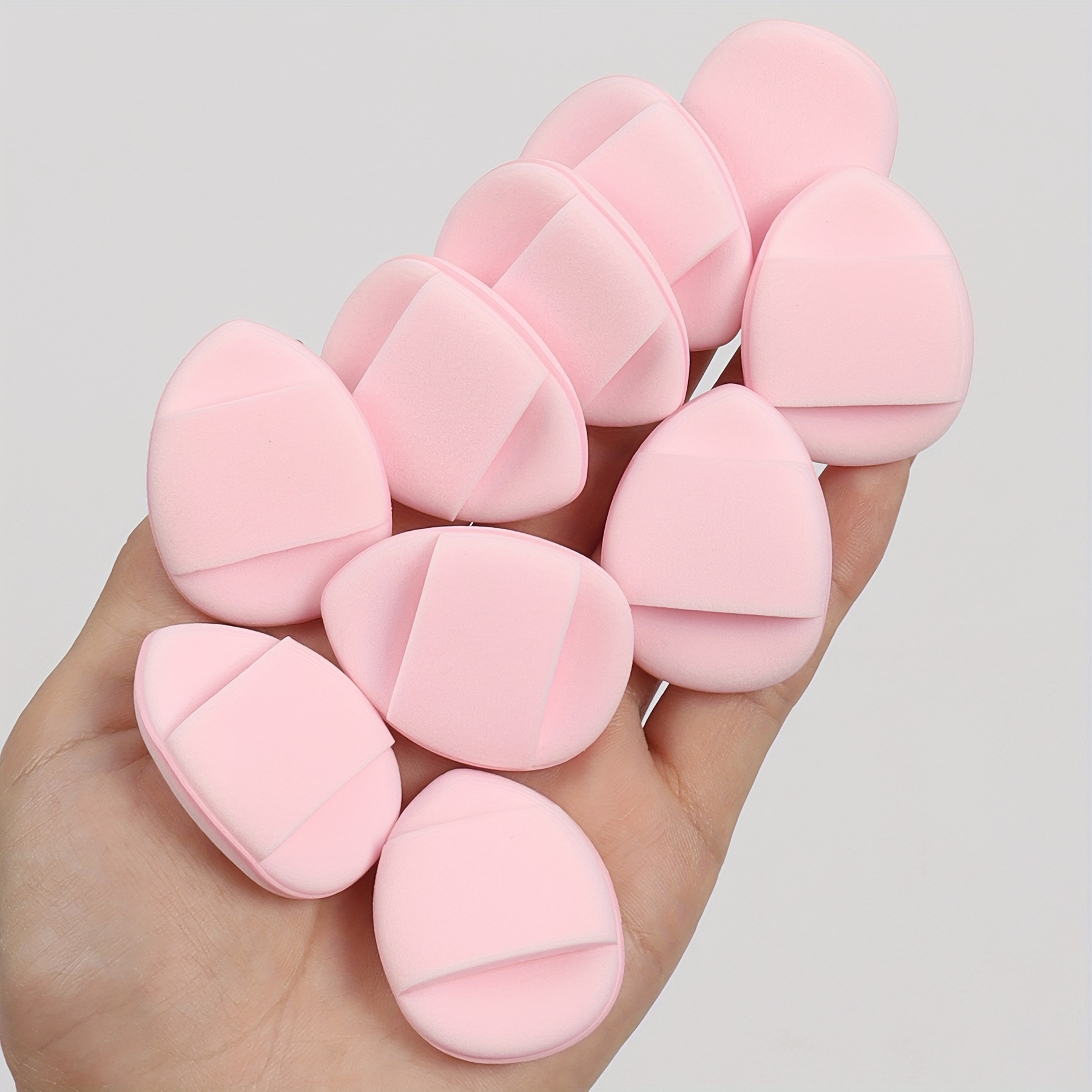 TEMU 10/12pcs Mini Makeup Sponges, Random Color And Shape, Small Beauty Sponge Set For Foundation, Powder, Concealer, Highlighter, And Eye Shadow