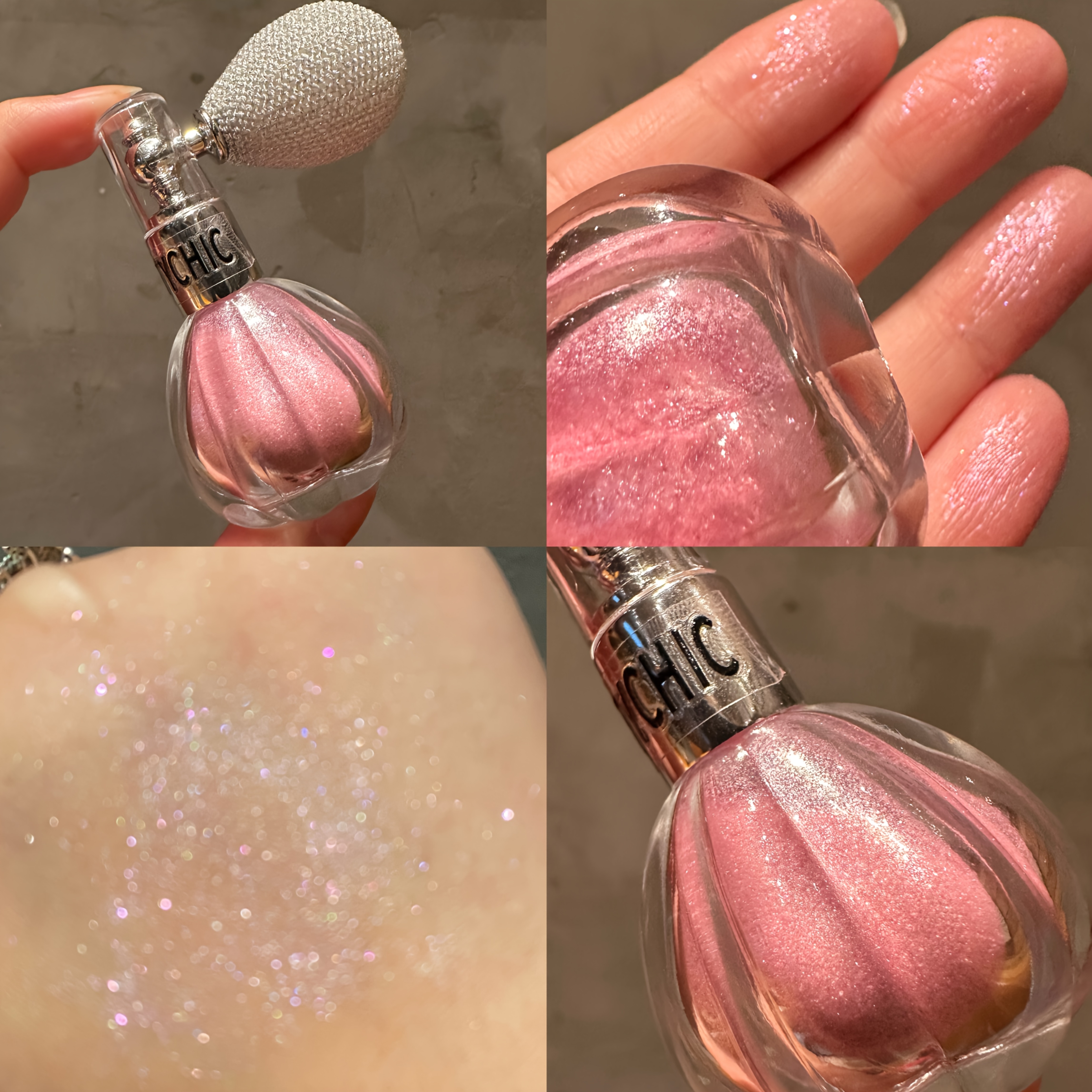 new 4 color iridescent pumpkin bottle highlighter shimmering powder   crushed spray eyeshadow contour under eye brightening pearlescent   crushed body face highlighter natural brightening three dimensional makeup Product details 5