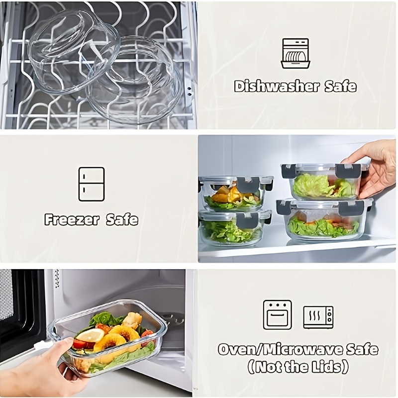 24pcs glass food storage containers with lids airtight stackable space saving kitchen pantry organizer leakproof meal prep containers for lunch   snacks dishwasher safe no assembly needed ideal for home office or commercial kitchens food storage organizer   containers modern kitchenware   design airtight seal bus tubs Product details 4