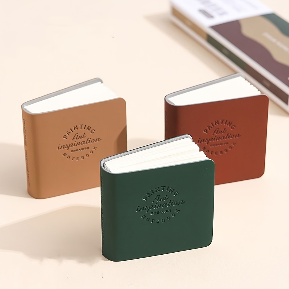 TEMU 3-pack Miniature Paint Book Inspiration Notebooks, Creative Decompression Sketchbooks, Portable Blank Drawing Pads