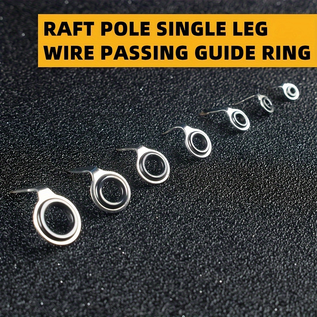 Fishing Rod Guide Ring,Fishing Rod Tip Repair Kit,Stainless Steel Anti-Rust  Fishing Rod Guide Ceramic Ring,Professional Fishing Pole Top Tip Eye