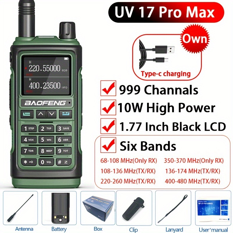 10-pcs Baofeng UV-5R VHF/UHF Two Way Ham Radio Walkie Talkies
