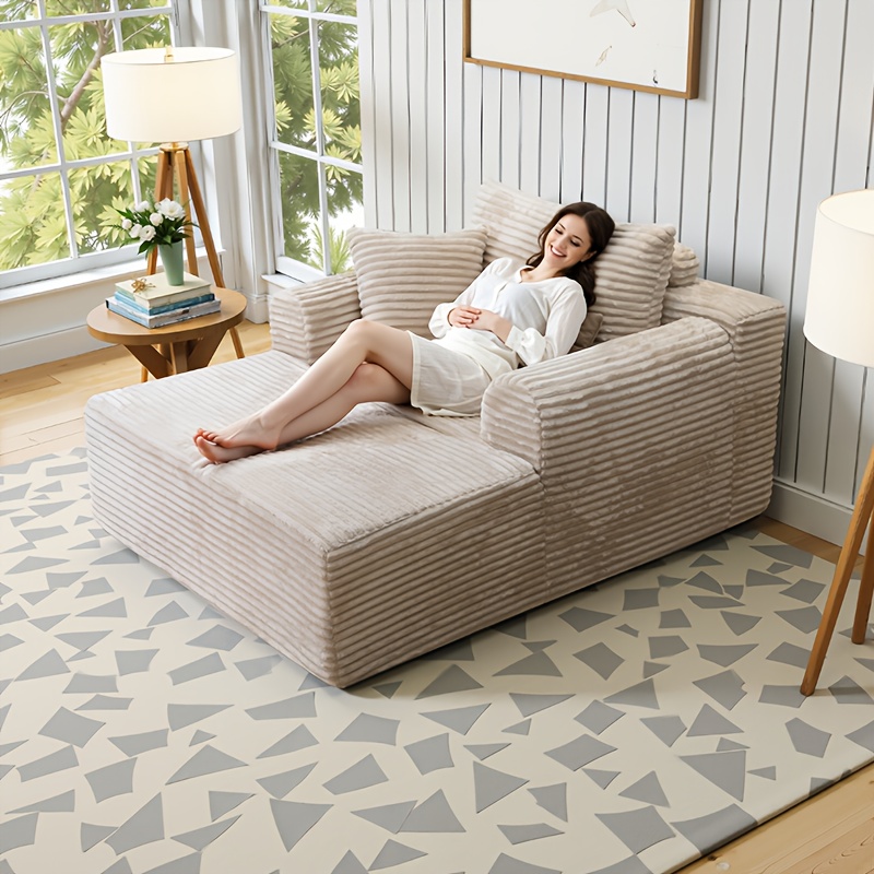 new corduroy   sofa high density sponge filling integrated design without installation fits   body suitable for living rooms bedrooms apartments and other home spaces   used as a sofa bed