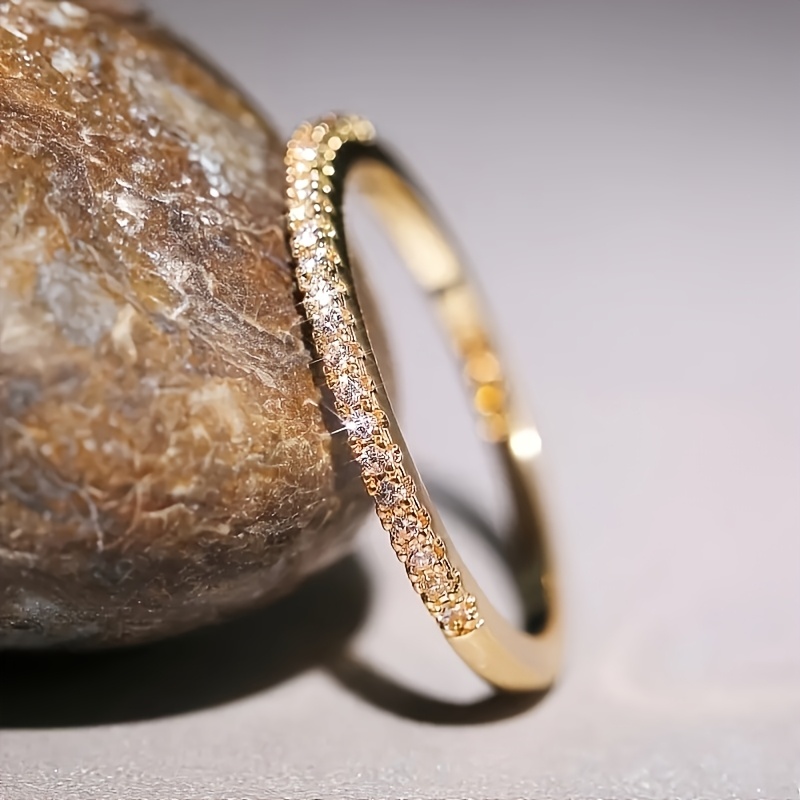 Vintage Style 18K Rose Gold Plated Zirconia Ring