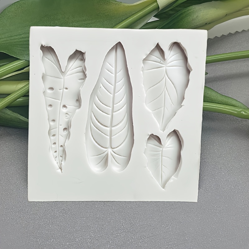 TEMU Clay Silicone Mold, 1 Tropical Leaf Silicone Mold, Resin, Plaster, Modeling Clay, Diy Silicone Mold