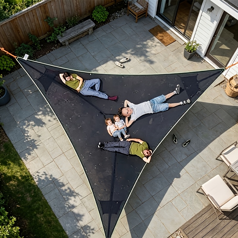 TEMU Heavy Duty 800 Lbs Camping Hammock With 3 Zipper Straps And Storage Bag 9ft Portable Outdoor Hammock For Adults, Multifunctional And Durable