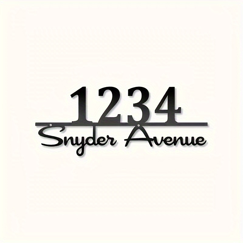 

Custom Number Sign - Personalized Outdoor Address Plaque For Home Or Business, With , No Power Needed