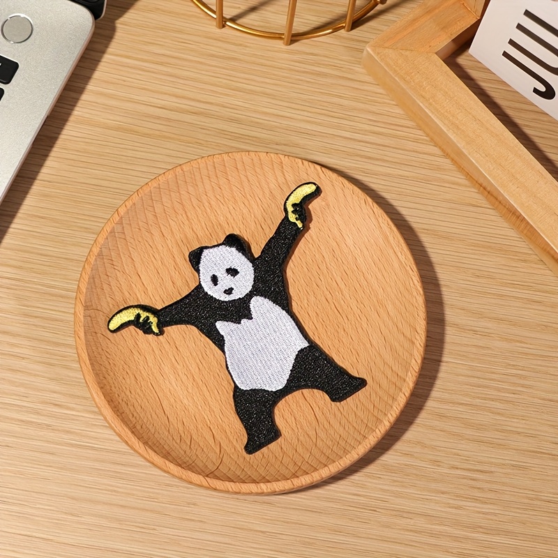 1pc Take Banana , Dancing Panda Ironing/sewing Accessory For Clothing And Diy Crafts, Jackets, Backpacks, Pants Decoration