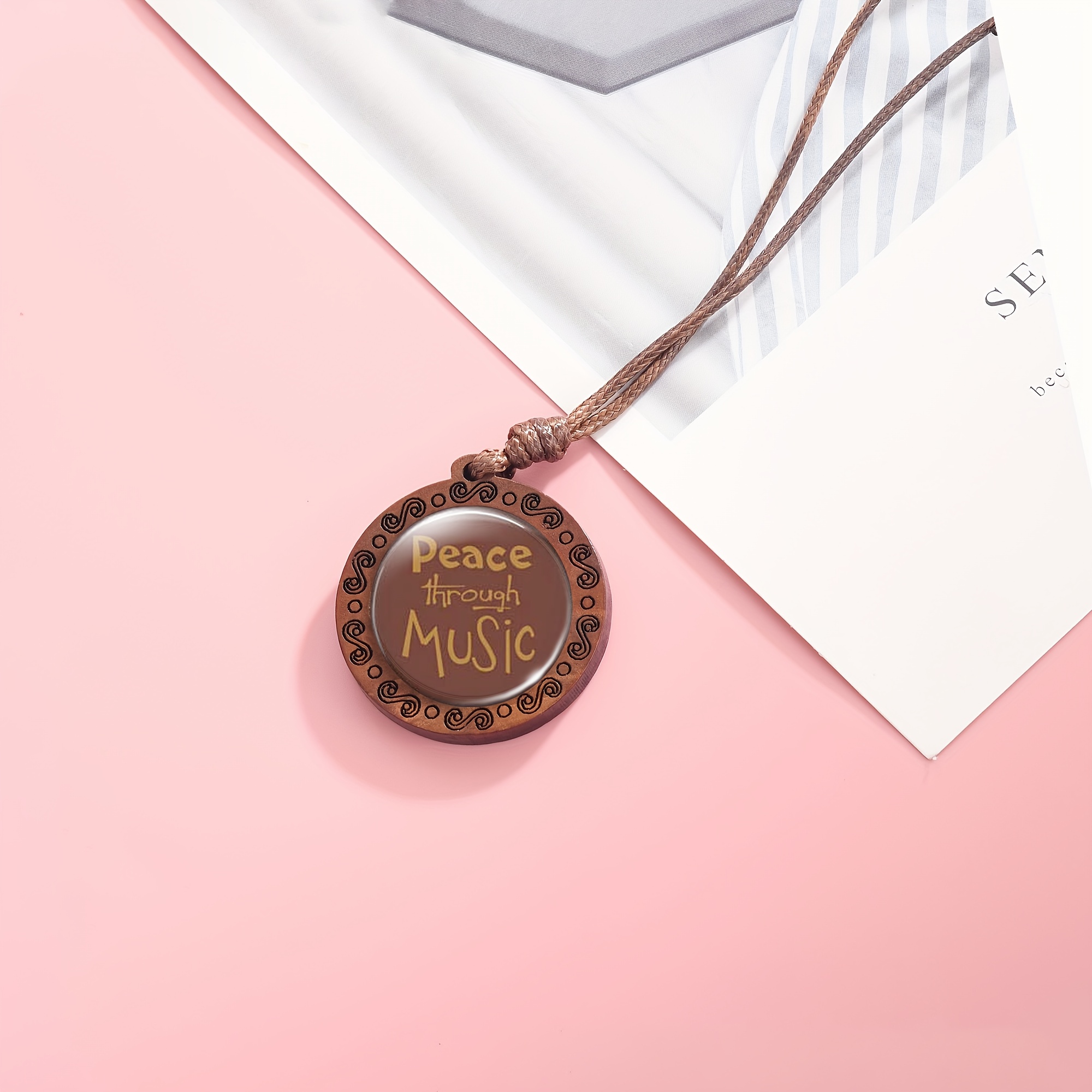 Handcrafted Wooden Pendant Necklace for Unisex