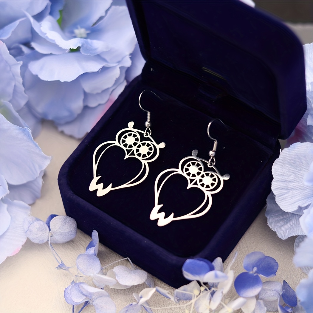 304 Stainless Pendant Earrings Bird Charms Accessories For Fashion Jewelry Gift