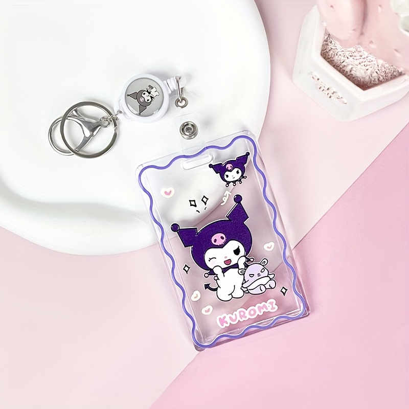 My Melody Keychain ID Card Holder Retractable Badge Reel Clip Charm Sanrio  Kawaii