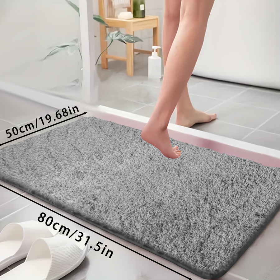 TEMU Premium Bathtub Mat, Absorbent Non-slip Bathroom Rug Set, Fade-resistant Comfortable Carpet, Bathroom Accessory, Home Decor, Room Decoration,