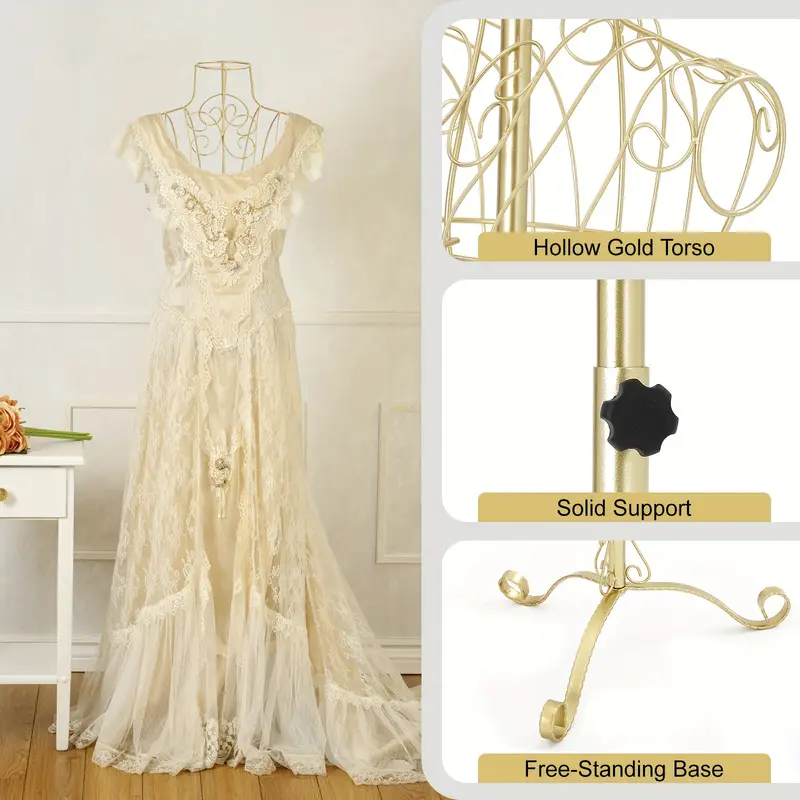 gold dress form 5ft Unlit Gold Champagne Lady Glitter Dress Form Christmas Fashion Tree