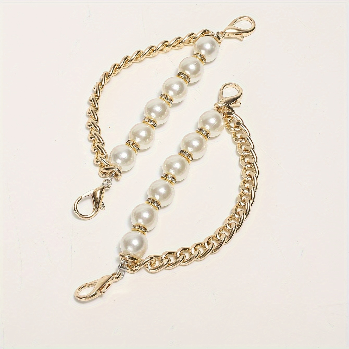 2pcs Decorative Chains, Suitable For White Sneakers, Etc. High-end, Stylish And Elegant Style