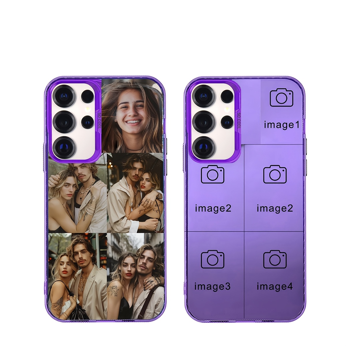 TEMU Phone Case: Customized With 5 Images Phone Case, Compatible With Galaxy S25/24/23/22/21 Fe. A Perfect Personalized Gift For Free Customization